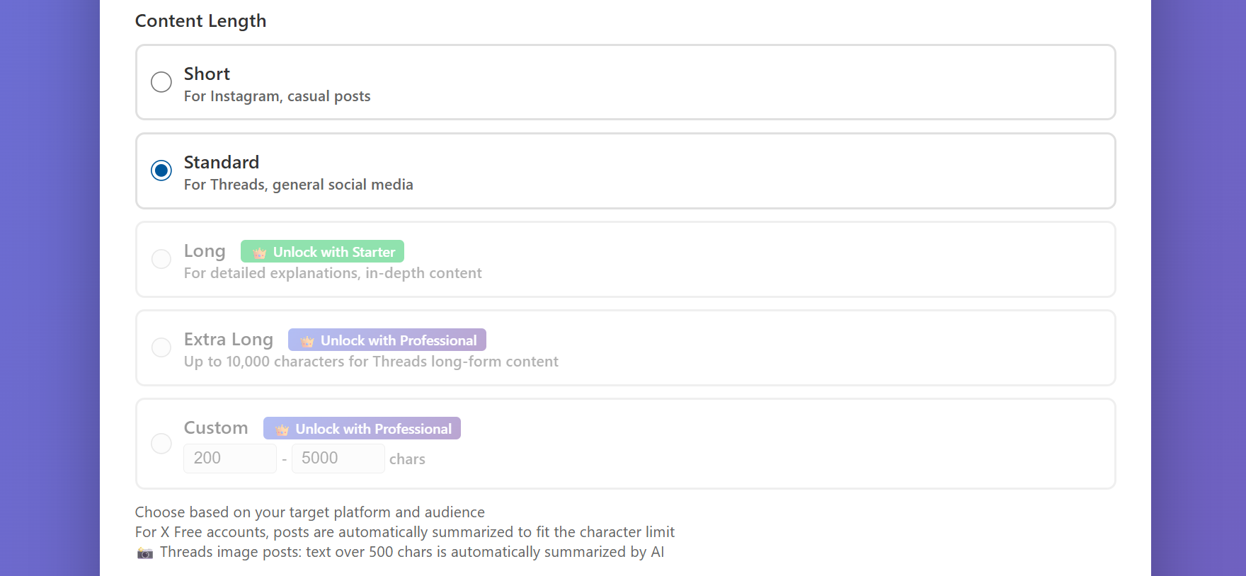 Examples of locked features in the UI